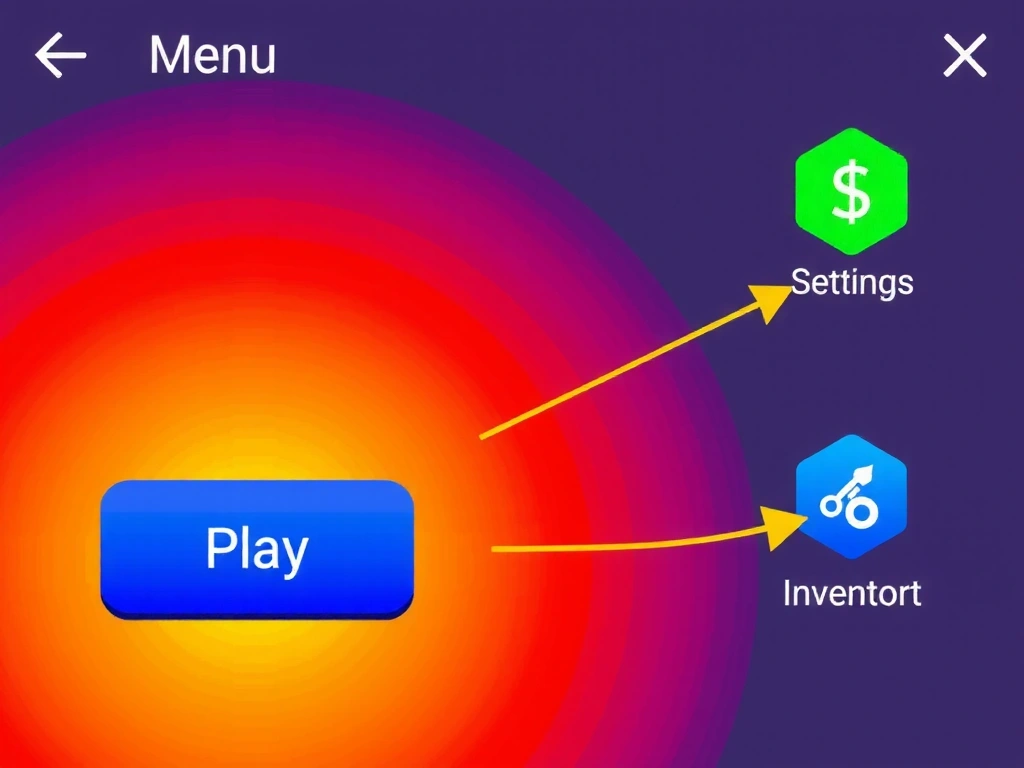 Heatmap analysis of a mobile game menu
